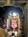 A view of the beautiful idol of Bhairav Ã¢â¬â¹Ã¢â¬â¹Baba in the famous temple of Toliasar village in Rajasthan